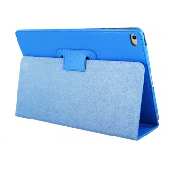 Чехол подставка с рамочной защитой и резинкой держателем для стилуса для Ipad Mini 4 Голубой