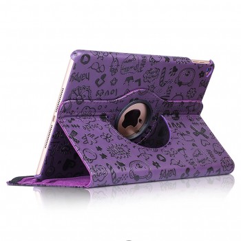 Текстурный чехол подставка роторный для Ipad Mini 4 Фиолетовый