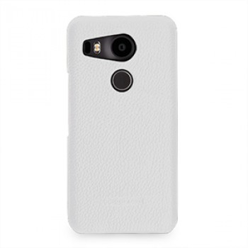 Кожаный чехол накладка (нат. кожа) для Google LG Nexus 5X Белый