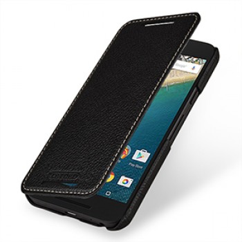 Кожаный чехол горизонтальная книжка (нат. кожа) для Google LG Nexus 5X