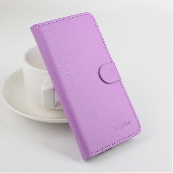 Чехол портмоне подставка на силиконовой основе с защелкой для Asus Zenfone 2 5 Фиолетовый