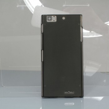 Силиконовый матовый полупрозрачный чехол для Lenovo K900 Черный