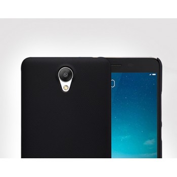 Пластиковый матовый нескользящий премиум чехол для Xiaomi RedMi Note 2 Черный