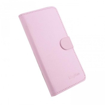 Чехол портмоне подставка на клеевой основе с магнитной застежкой для BQ Aquaris E5 Розовый
