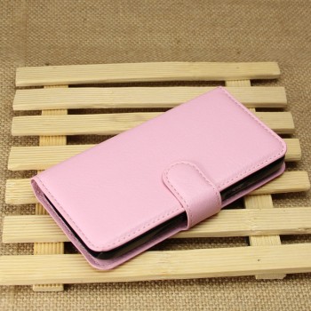 Чехол портмоне подставка с защелкой для LG L70 Розовый