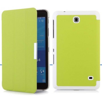 Чехол флип подставка сегментарный для Samsung Galaxy Tab 4 8.0 Зеленый