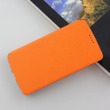 Текстурный чехол флип подставка на силиконовой основе для LG G3 (Dual-LTE) Оранжевый