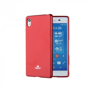 Жесткий силиконовый чехол с глянцевым покрытием для Sony Xperia Z5 Premium Красный