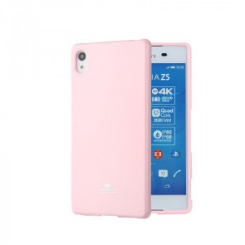 Жесткий силиконовый чехол с глянцевым покрытием для Sony Xperia Z5 Premium Розовый