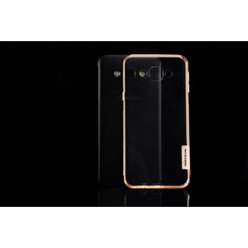 Силиконовый 0.3мм матовый премиум полупрозрачный чехол для Samsung Galaxy A8 Бежевый
