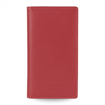 Кожаный чехол портмоне (нат.кожа) для Sony Xperia M2 dual Красный