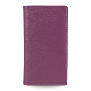 Кожаный чехол портмоне (нат.кожа) для Sony Xperia M2 dual Фиолетовый