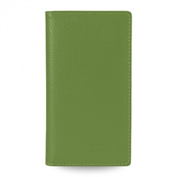 Кожаный чехол портмоне (нат.кожа) для Sony Xperia M2 dual Зеленый