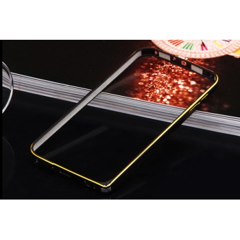 Металлический бампер с золотой окантовкой для ASUS Zenfone C Черный