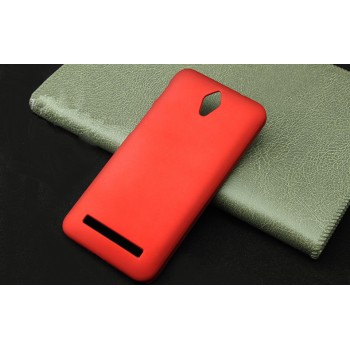 Пластиковый матовый непрозрачный чехол для ASUS Zenfone C Красный