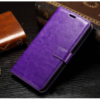 Глянцевый чехол портмоне подставка с застежкой и внутренними карманами для Microsoft Lumia 950 XL Фиолетовый