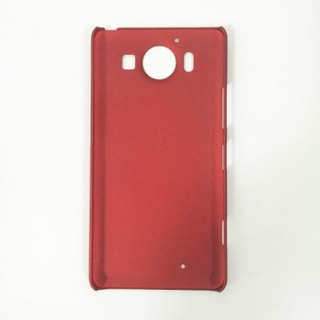 Пластиковый матовый непрозрачный чехол для Microsoft Lumia 950 Красный