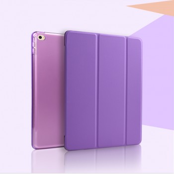 Чехол смартфлип подставка сегментарный на полупрозрачной поликарбонатной основе для Ipad Mini 4 Фиолетовый