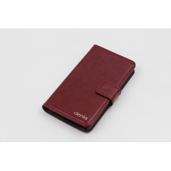 Чехол портмоне подставка на силиконовой основе с защелкой для Samsung Z3 Красный