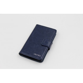 Чехол портмоне подставка на силиконовой основе с защелкой для Samsung Z3 Синий