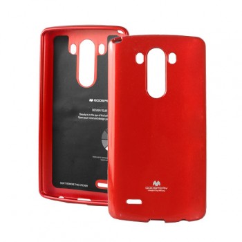 Силиконовый глянцевый непрозрачный чехол для LG G4 S Красный