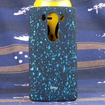 Пластиковый матовый дизайнерский чехол с голографическим принтом Звезды для LG V10 Голубой