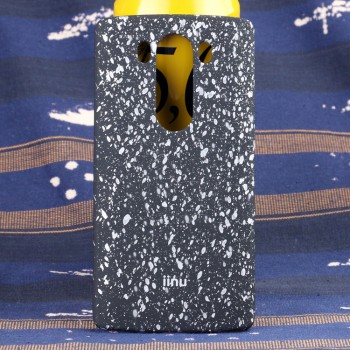 Пластиковый матовый дизайнерский чехол с голографическим принтом Звезды для LG V10 Белый