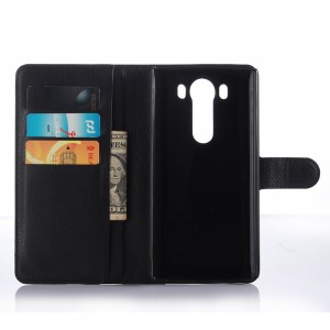 Чехол портмоне подставка с защелкой для LG V10 Черный