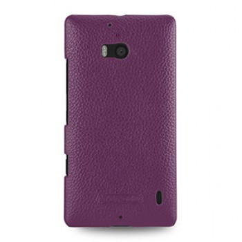 Кожаный чехол накладка (нат. кожа) для Nokia Lumia 930 фиолетовая