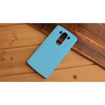 Пластиковый матовый непрозрачный чехол для LG V10 Голубой
