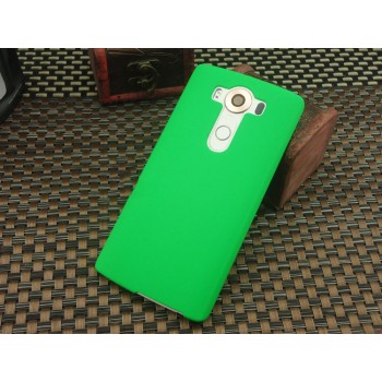 Пластиковый матовый непрозрачный чехол для LG V10 Зеленый