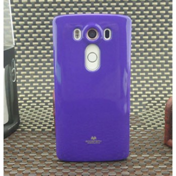 Силиконовый глянцевый непрозрачный чехол для LG V10 Фиолетовый