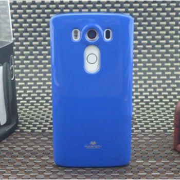 Силиконовый глянцевый непрозрачный чехол для LG V10 Синий