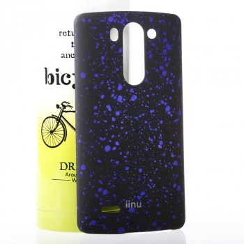 Пластиковый матовый дизайнерский чехол с голографическим принтом Звезды для LG G3 S Фиолетовый