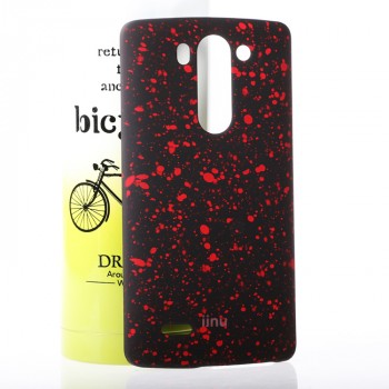 Пластиковый матовый дизайнерский чехол с голографическим принтом Звезды для LG G3 S Красный