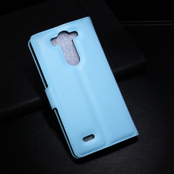 Чехол портмоне подставка с защелкой для LG G3 S Голубой