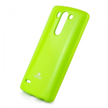 Силиконовый глянцевый непрозрачный чехол для LG G3 S Зеленый