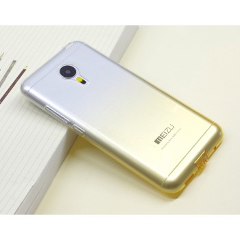 Силиконовый градиентный полупрозрачный чехол для Meizu Pro 5 Желтый
