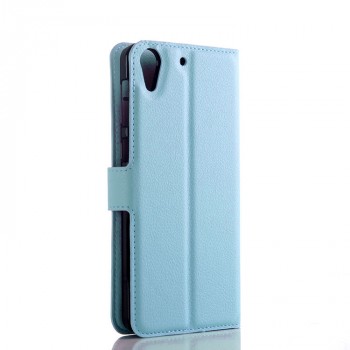 Чехол портмоне подставка с защелкой для HTC Desire 728 Голубой