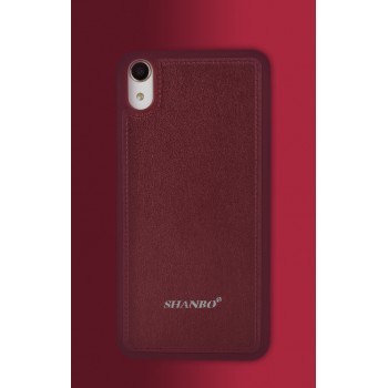 Гибридный силиконовый чехол текстура Кожа для HTC Desire 728 Красный