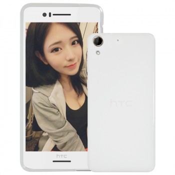 Силиконовый матовый полупрозрачный чехол для HTC Desire 728 Белый