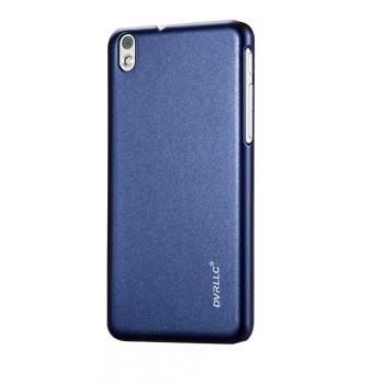 Пластиковый матовый непрозрачный металлик чехол для HTC Desire 816 Синий