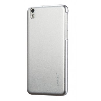 Пластиковый матовый непрозрачный металлик чехол для HTC Desire 816 Белый