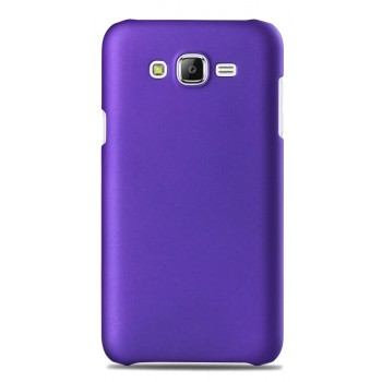 Пластиковый матовый непрозрачный чехол для Samsung Galaxy J7 Фиолетовый