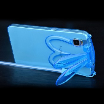 Силиконовый дизайнерский фигурный чехол Заяц со складными ушами для Huawei ShotX Синий