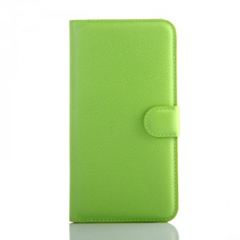 Чехол портмоне подставка на магнитной защелке для Samsung Galaxy J7 Зеленый