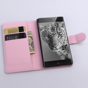Чехол портмоне подставка с защелкой для ZTE Nubia Z9 Mini Розовый