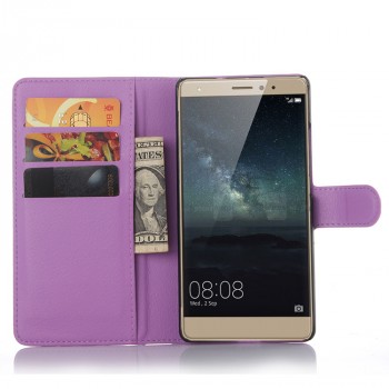 Чехол портмоне подставка на пластикокой основе и на магнитной защелке для Huawei Mate S Фиолетовый