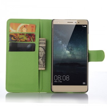 Чехол портмоне подставка на пластикокой основе и на магнитной защелке для Huawei Mate S Зеленый