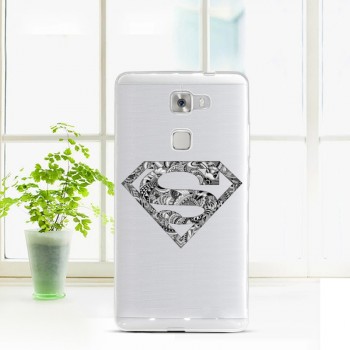 Силиконовый матовый полупрозрачный чехол с принтом для Huawei Mate S
